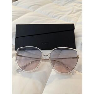 Dior Women's Sunglasses - Transparent Frame with Lavender Lenses